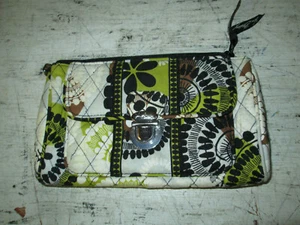 Cartera Vera Bradley COCOA MOSS Cierre con Cremallera 8" x 5" Usada en Excelente Condición - Imagen 1 de 4
