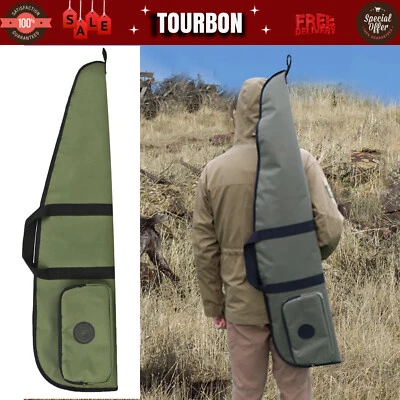 TOURBON Hunting 42in Rifle Bag Soft Carry Case Scope Cover w/Ammo Pouch Gun Slip - Image 1 of 4