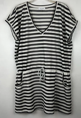 Calvin Klein Traje de baño para mujer Grande Bolsillos con cordón Rayas Traje de baño Clase Foto 1 de 4