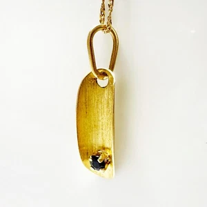 Vintage 18k Gold and sapphire pendant - Picture 1 of 9