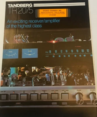 FOLLETO RECEPTOR TANDBERG MODELO TR-2075 ORIGINAL D802 Foto 1 de 4