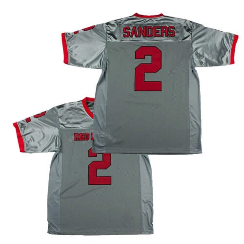 Camiseta deportiva Throwback Sanders #2 High School gris juvenil/hombre cosida personalizada S-6XL Foto 1 de 1
