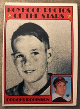 1972 Topps Brooks Robinson “Boyhood Photos Of Stars” Card #498 Orioles Low-Grade