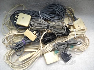 **TEN ASSORTED LENGTHS TELEPHONE EXTENSION LEADS & PLUGS ALL TESTED & WORKING** - Foto 1 di 3