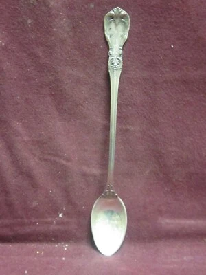 Sterling Reed & Barton BURGUNDY ICE TEA SPOON 7 3/4" 38 grams  no monogram - Image 1 of 4