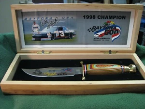 Precioso cuchillo Bowie Daytona 500 1998 campeón Dale Earnhardt 12" caja de madera y certificado de autenticidad - Imagen 1 de 12