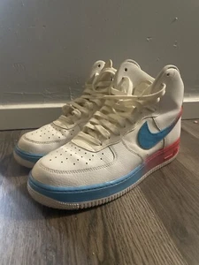 Size 9.5 - Nike Air Force 1 High 07 LV8 Blue Ember Glow 2019 - Picture 1 of 7