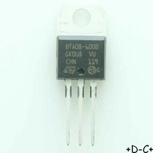 BTA08-600BRG Triac 600V 8A 50mA TO-220 STM RoHS - Picture 1 of 1