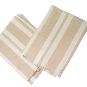 CHAPS Turner Creek Stripe Tan Cream 2-PC Euro Shams - Picture 1 of 6