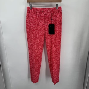 J Lindeberg Pia Pant Womens 26 Bridge Monogram Golf Stretch Zip Ankle Active New - Picture 1 of 10