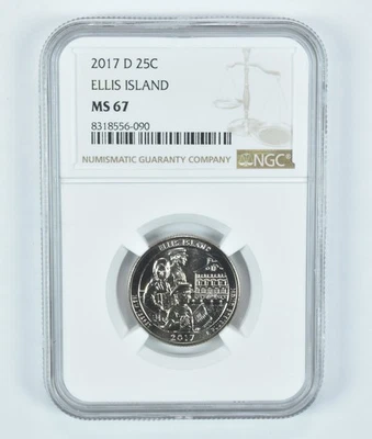 2017-D Washington Quarter Ellis Island ATB MS67 NGC *9985 - Image 1 of 4