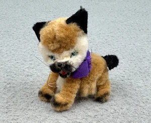 Ara Austria Siamese Cat Wool Chenille Stem Toy Figure 3in Pet 1960s 70s - Picture 1 of 11
