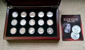 The Complete 15 Coin P, D, S Collection Susan B. Anthony Dollar in Box PCS - Picture 1 of 19