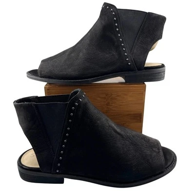 Sole Society Birty Black Suede Peep Toe Ankle Bootie Sandals 8.5 EU 39 NWOB - Image 1 of 4