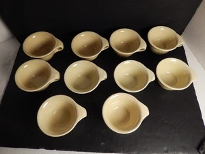 Vintage MCM Russel Wright Sterling Straw Yellow China 2 3/8" Cup Set of 10 - Picture 1 of 3
