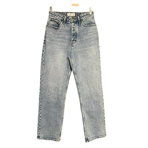 Abercrombie & Fitch Curve Love High Rise Dad Jeans Medium Light Wash Size 26/2S - Picture 1 of 10