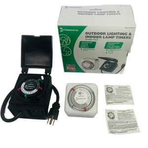 Timers Outdoor And Indoor Combo Pack Intermatic PD4D119 Great for Christmas lts! - Picture 1 of 9