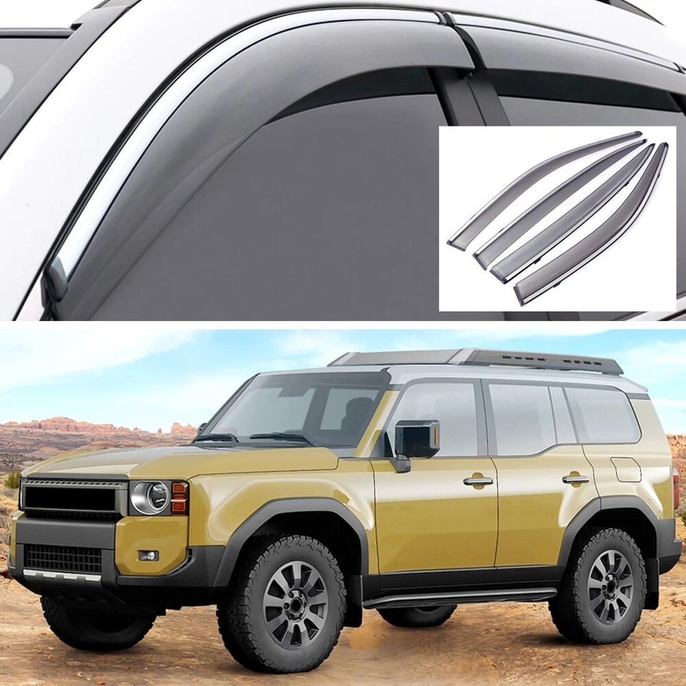 Защита от дождя козырек ветровой дефлектор козырьки для 2024 2025 Toyota Land Cruiser - Изображение 1 из 1