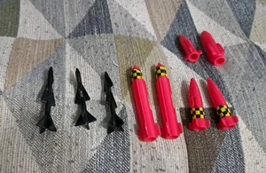 Vintage GI Joe Cobra Fahrzeugteile 1988 Tigerratte Posten Rattler Raketen Lot X9 - Bild 1 von 1