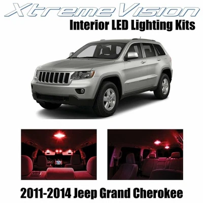 LED interior XtremeVision para Jeep Grand Cherokee 2011-2014 (10 piezas) rojo Foto 1 de 4