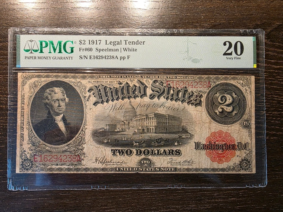USA 2 DOLLAR 1917 PMG 20  SPEELMAN / WHITE - Image 1 of 2