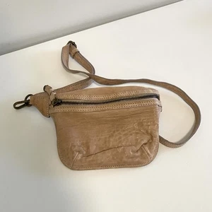 Sundance Fanny Pack Belt Bag Vera Pelle Italian Leather Pink Nude Soft Boho - Picture 1 of 10
