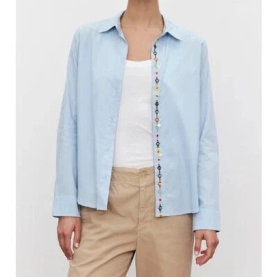 NWT Blue Velvet by Graham & Spencer "Carissa" Cotton Button Up Shirt Sz Small - Image 1 of 4