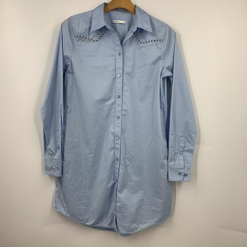 UNDERCOVER Camicia a colletto BLDWN donna Victoria manica lunga abito blu cielo taglia XS NUOVA CON ETICHETTE