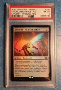 PSA 8 Foil MTG Sword of Truth and Justice (229/404) Modern Horizons NM Graded ! - Picture 1 of 1
