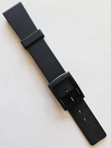 16 mm - glatte Oberfläche Gummi Uhrenarmband - (schwarze Schnalle / wasserdicht) - Bild 1 von 2