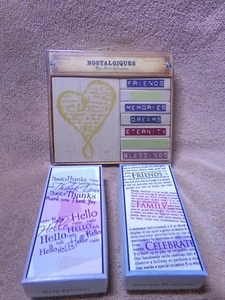 EK Success Nostalgiques Hero Arts Word Patterns & Orignial Definitions 14 Stamps - Picture 1 of 3