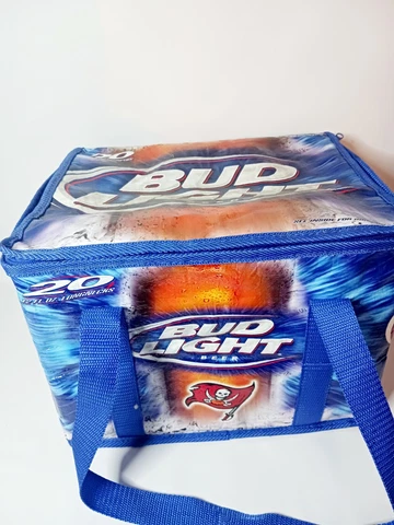 TAMPA BAY BUCS BUD LIGHT BEER COOLER Soft Sided NFL tote bag 20 bottles Cover