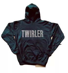 BATON TWIRLER HOODIE RHINESTONES " TWIRLER " YOUTH S-ADULT XL FREE SHIPPING - Picture 1 of 5