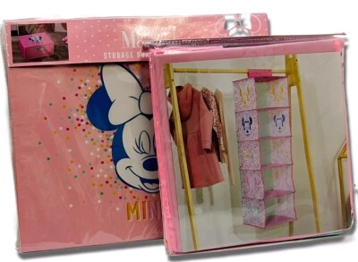 Organizador Colgante Minnie's Disney Minnie Mouse con 5 Bolsillos y Caja de Almacenamiento NUEVO Foto 1 de 2