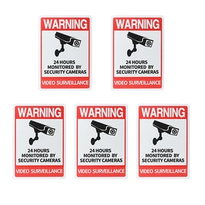 24 Hour Video Surveillance Sign, 14x10 inch No Trespassing Aluminum Warning Sign - Picture 1 of 9