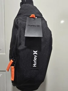 Hurley Waist Crossbody Bag Black Orange - Picture 1 of 4