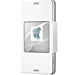 GENUINE SONY XPERIA Z3 COMPACT SCR26 STYLE COVER WINDOW VIEW CASE | WHITE - Picture 1 of 4