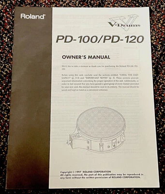 Manual del propietario Roland PD 100/120 Foto 1 de 2