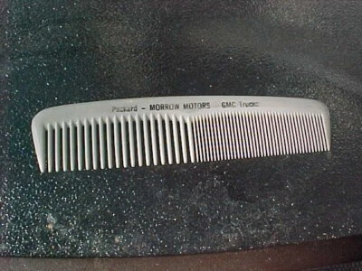 Peine de pelo original vintage Morrow Motors Packard GMC camionetas concesionario en muy buena condición plástico 5" Foto 1 de 4
