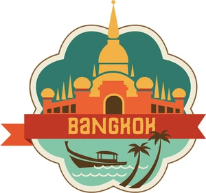 Bangkok Thailand World City Travel Car Bumper Sticker Decal 5" x 4" - Picture 1 of 1