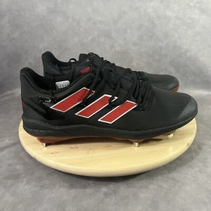 Adidas Adizero Afterburner Metal Baseball Cleats Black Red Shoes Mens 13 H00976 - Picture 1 of 8