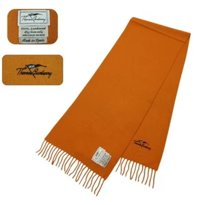 Embroidered Burberry Lambswool Scarf Authentic Solid Plain Design Unisex Scarves - Picture 1 of 5