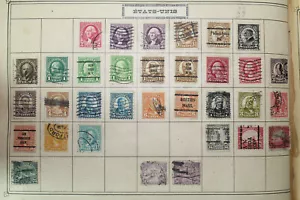 33 Stamps Obliterated With Hinge U S a To 1920 USA Fom - Picture 1 of 5