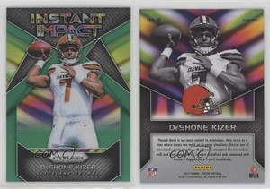 2017 Panini Prizm Instant Impact Green Prizm Deshone Kizer #5 Rookie RC