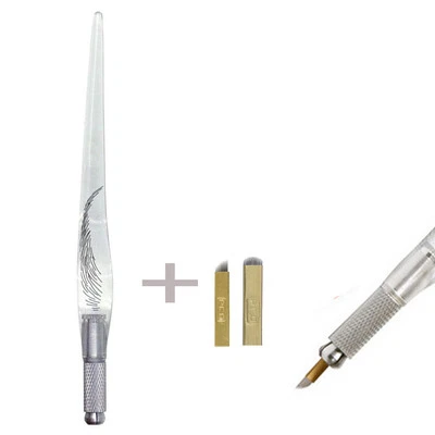 KOI Acryic Clear manual eyebrow Permanent ink Makeup Tattoo Pen eye brow tool Blade