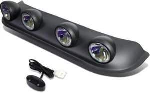 Universal Roof Mounted Fog Light + Bulbs + Switch(Black Frame Neo Chrome Lens) - Picture 1 of 7