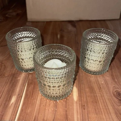 24 Candelabros Votivos de Vidrio con Interruptor Luces de Té Boda Nupcial Fiesta Romántica Foto 1 de 4