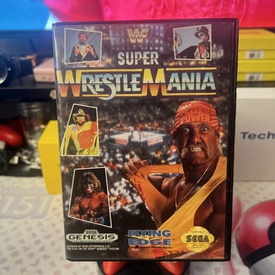 WWF Super WrestleMania (Sega Genesis, 1992) Tested Authentic No Manual - Tested - Image 1 of 4