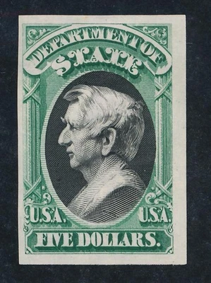 UNITED STATES (US) O69P3 $5 STATE DEPT. VF INDIA PROOF NGAI - Image 1 of 2