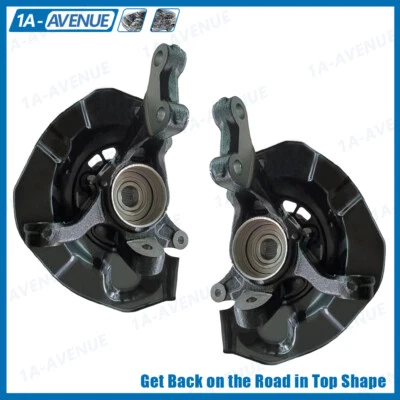 For Toyota Camry Lexus ES350 Front Steering Knuckles and Wheel Hub Bearings Set Foto 1 de 4